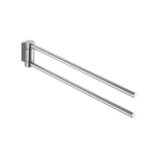 Keuco Handtuchhalter Plan, 2-teilig 14918170000 438mm, schwenkbar, Alu silber-eloxiert/chrom
