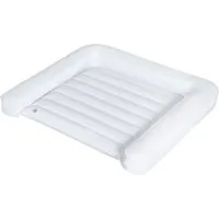 roba® Wickelauflage aufblasbar 85 x 75 cm - Platzsparend & leicht abwaschbar, mobile Wickelunterlage wasserdicht - Für unterwegs & Zuhause - Weiß