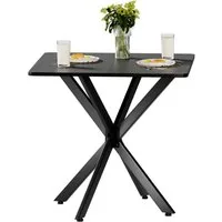 BlingBin Esstisch Küchentisch Quadratisch Esszimmertisch mit Spinnenfuß Kleiner Tisch (1 Stück, 1-St., 80 x 75 cm), für 2-4 Personen für Küche, Esszimmer und Wohnzimmer