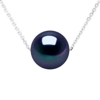 Halskette, echte Süßwasser-Zuchtperle, rund, 8–9 mm