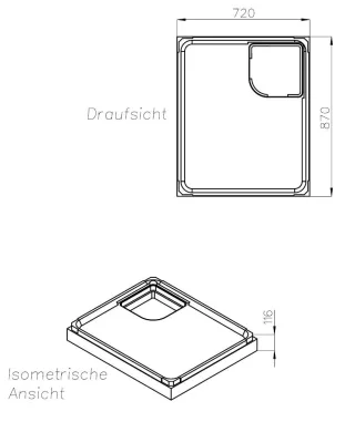 Neuesbad Wannenträger für Kaldewei Superplan SF NEU 90x75x2,5 SD 25753 SF