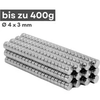 MaajeeKuto Magnet Neodym Magnet Ø4x3 mm N38 – Scheibenmagnet 400 g Haftkraft (20-St)