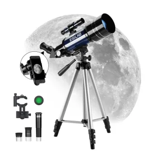 [EU Direct] ESSLNB 15X-180X Astronomical Telescope 70mm Aperture Refractor Telescopes with Phone Adapter & Adjustable Tr