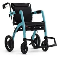 Rollz International Rollator Rollz Motion 2.1. faltbar - 2in1 Rollator & Rollstuhl, Ankipphilfe, Farbe: Island Blue