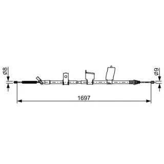 Bosch Handbremsseil hinten links Nissan X-Trail 2