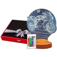 Geschenkelampe LED Nachttischlampe Racing Motorrad 3D Nachtlicht Geschenk für Motorradfahrer, Leuchte 7 Farben fest integriert, Geburtstagsgeschenk für Freunde, Kollege