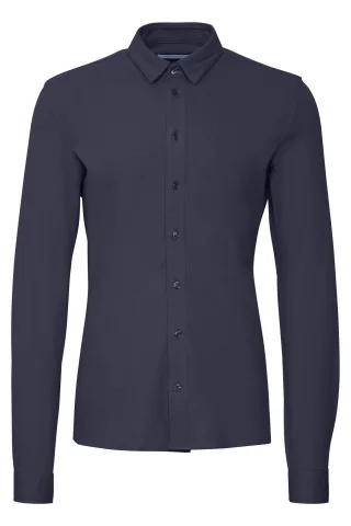 Casual Friday - CFARTHUR LS BU JERSEY PIQUET dark navy - Gr. - XL