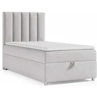 Best for Home Boxspringbett Trinity K10 SINGLE mit Bettkasten & Bonellfederkern, Komfort Topper H3 (Einzelbett, Polsterbett gepolstertes Kopfteil, Jugendbett, Kinderbett versch. Größen, 70x200 80x200 90x200 100x200 cm), mit oder ohne Topper, Flexible