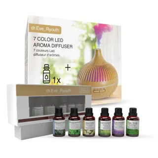 7 Farben Led Aroma Diffusor + Ätherisches Öl Set