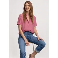 STREET ONE Hemdbluse Sommerbluse, unifarben, Viskosemix