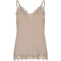 rosemunde Spaghettitop Billie Strap Top Vintage-Spitzenbesatz an Ausschnitt und Saum, feminin