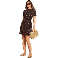 Love & Roses Jerseykleid Love & Roses Minikleid mit seitlicher Bindung (1-tlg)