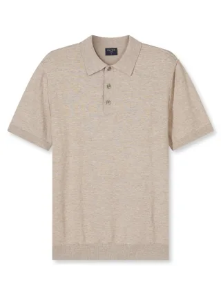 OLYMP - Poloshirt Melange-Optik beige - Gr. - XXL