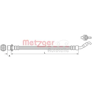 Metzger Bremsschlauch hinten Toyota Auris 4111511