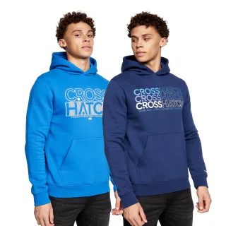 Crosshatch - "Larmen" Kapuzenpullover für Herren (2er-Pack) (Marineblau/Blau)