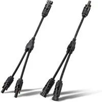 Rhein Beleuchtung Solarmodul Solarstecker Verteiler Set 1 zu 2/3/4 MC4 Y-Stecker Verbindung, 0 W, Hochreiner Kupferkern und PPE-Material, (Set, 1-St., Für PV-Kabel 1,5–6 mm², DC 1000V, Solarpanel & PV-Anlagen geeignet), IP67 wetterfest, UV-beständig,