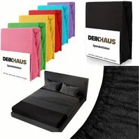 DH DEIN . HAUS Spannbettlaken Frottee SOFT, Baumwolle, Gummizug: rundum, (1 Stück), weich saugfähig atmungsaktiv Rundumgummi formstabil bis 20 cm