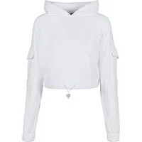 URBAN CLASSICS Rundhalspullover Urban Classics Damen Ladies Short Worker Hoody (1-tlg)