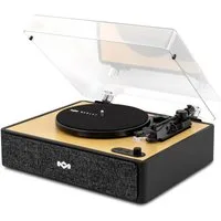 House of Marley Marley EM-JT400-SB Rise Up All-in-One Turntable Plattenspieler (Riemenantrieb, Bluetooth®, 2 x 5 W Lautsprecher, Audio-Technica AT3600L Abnehmer)