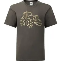 Baddery Print-Shirt Kinder T-Shirt: "Traktor" - Trecker - Bauernhof Shirt, hochwertiger Siebdruck, aus Baumwolle