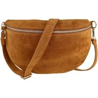 MIRROSI Bauchtasche Damen, Veloursleder, Made in Italy,Umhängetasche, Brusttasche (Schultertasche für jeden Anlass, 28x18x9 cm), Crossbody Bag, Schwarz, gemusterten& verstellbaren Schulterriemen