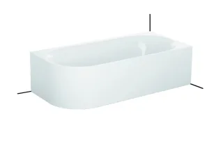 Bette Lux Oval V Silhouette 3435 CELVS, 175x80x45 cm freistehend Snow 440, 3435-440CELVS 3435-440CELVS