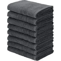 OTTO home Handtuch Set Inga, 8 tlg. Handtuch-Set 50x100cm, Walkfrottee (Set, 8-St), Handtücher mit feiner Bordüre, 100% Baumwolle, einfarbig, weich