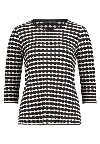 Betty Barclay - Basic Shirt Schwarz/Weiß - Gr. - 44