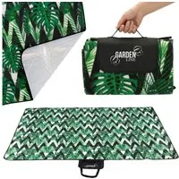 Picknickdecke Thermo Picknickdecke Blattmuster wasserabweisend mit Griff, Thermo