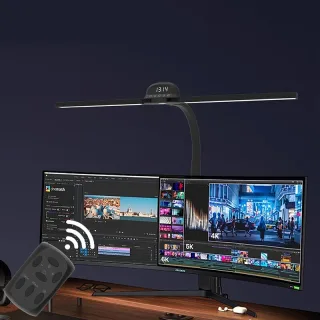 TB-125SXTR-G-04X Smart LED Desk Lamp 12W 5 Adjustable Color Temperatures Dimmable Brightness Motion Sensor Remote Touch