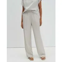 someday Stoffhose Cevil flow Mid Rise, elastischer Bund mit Bügelfalten