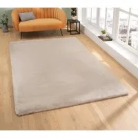 OTTO home Fellteppich Rabbit, Kunstfell, Kaninchenfell-Haptik, Microfaser, rechteckig, Höhe: 42 mm, besonders hoch und flauschig, Wohnzimmer, Schlafzimmer, Kinderzimmer