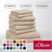 s.Oliver Handtuch Set s.Oliver, Premium Qualität, 600 gr/m², Walkfrottier (Set, 8-St), 2 Gästetücher 30x50, 4 Handtücher 50x100, 2 Duschtücher 70x140