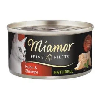 Miamor Feine Filets Naturelle Huhn und Shrimps 48x80 g