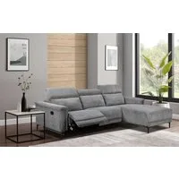 OTTO home Ecksofa LUND Cord, L-Form, 261 cm, man. o. elektr. Relaxfunktion (mit USB-A), mit USB A-Anschluss bei elektrischer Variante und Kopfteilverstellung