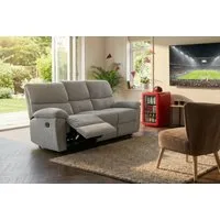 Home affaire 3-Sitzer LANNOY, manuelle o. elelektrische Relaxfunktion in 2 Sitzen, USB A/C, Liegefunktion (105°-150), Reclinersofa, Webstoff, Federkern