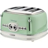 Vintage 4-Schlitz-Toaster 156 hellgrün, 1.600 Watt, für 4 Scheiben Toast