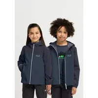 Jack Wolfskin Regenjacke ADVENTURETRIBE 2L JKT K atmungsaktiv, wasserdicht, mit Reißverschluss, normale Länge