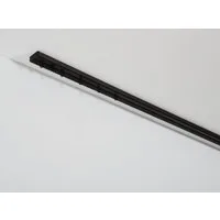GARDINIA Vorhangschiene schwarz, 1-läufig, mit Bohren, Kunststoff, mit Bohren, verschraubt, Serie GK1