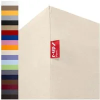 r-up Spannbettlaken Passt 90x200 bis 200x220cm erhältlich! 130 g/m², Baumwolle, Gummizug: fest eingenähtes dauerelastisches Rundumgummi, (1 Stück), (90x200-100x200, 15-35cm Matratzenhöhe, natur)