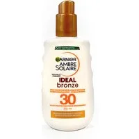 GARNIER Sonnenschutzspray Ambre Solaire Ideal Bronze LSF 30 Pumpspray (200 ml), mit Melanin-Aktivator für intensive Bräune