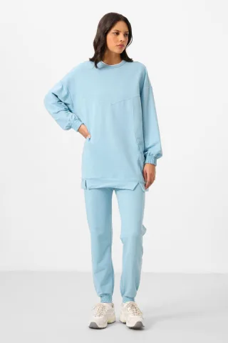 Oversized Fleece Sweatshirt und Hose Set