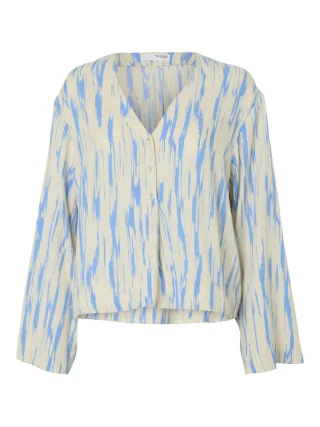 Selected - Bluse - Slfbaela grau - Gr. - 42