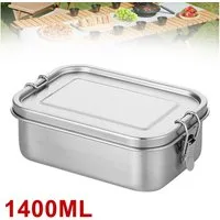 OSTWOLKE Lunchbox 850ml/1400ml Brotdose Edelstahl Auslaufsicher BPA frei mit Fächern, (1-tlg), für Erwachsene & Kinder