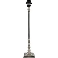 dasmöbelwerk Tischleuchte Tischleuchte Lampenfuß SHONY 10x10x49 cm Lampe Silber Metall