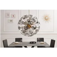 riess-ambiente Pendelleuchte INFINITY HOME 65cm transparent / gold, keine besonderen Funktionen, ohne Leuchtmittel, Wohnzimmer · Metall · Glas · Kugel · Modern · Esszimmer