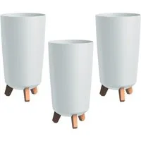 Prosperplast Blumentopf (3 St), Gracia Tubus Slim Blumentopf auf Beinen 36,5cm
