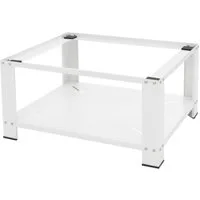 ML-DESIGN Waschmaschinenuntergestell Waschmaschinenzubehör Untergestell Unterbausockel Podest für Trockner, Zubehör für Waschmachinen, Waschmaschinen Unterbau mit Ablage 63x54x32cm Stahl Weiß