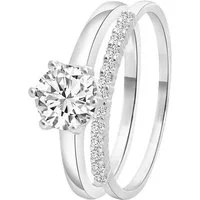LUCARDI Fingerring Ring - 925 Silber - Silber - Zirkonia - Damen
