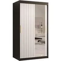 ABIKS MÖBEL Schwebetürenschrank RIFLO WAVE 2 Schlafzimmerschrank - mit Schiebetüren, Kleiderstange